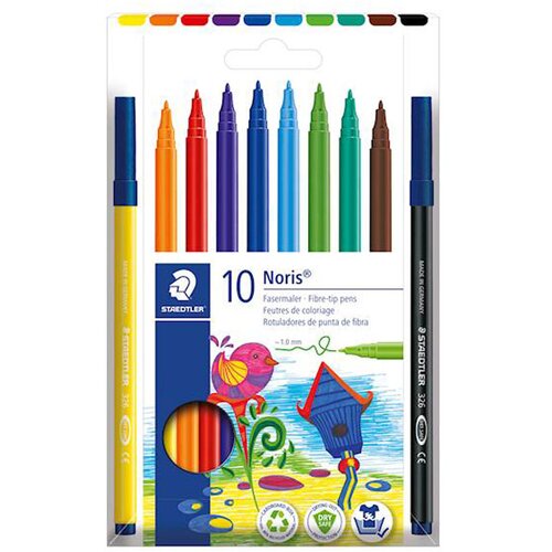 Staedtler Šolski flomastri Noris v kartonasti embalaži, 10 kosov Cene