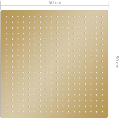  Glava za tu&amp;scaron; od nehrđajućeg čelika 50 x 50 cm četvrtasta zlatna Slike