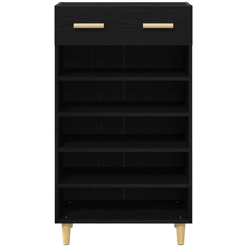  Ormar za cipele Crni hrast 60 x 35 x 105 cm Konstruirano drvo - Crni hrast Slike