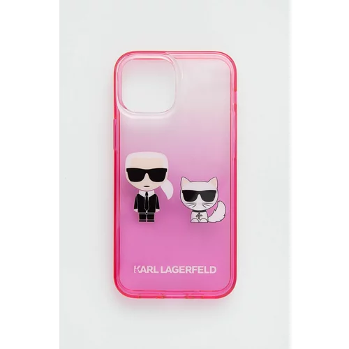 Karl Lagerfeld Etui za telefon Iphone 13 Mini 5,4'' roza barva