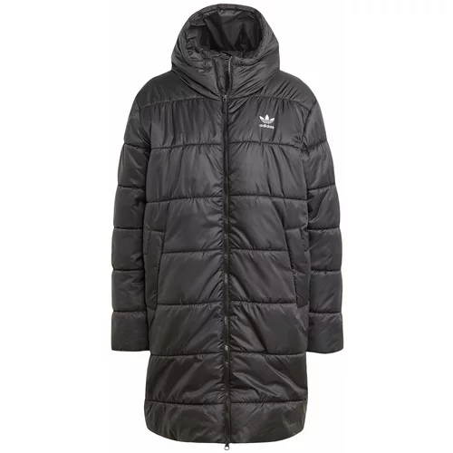 Adidas Zimska jakna 'Adicolor Long' črna / bela