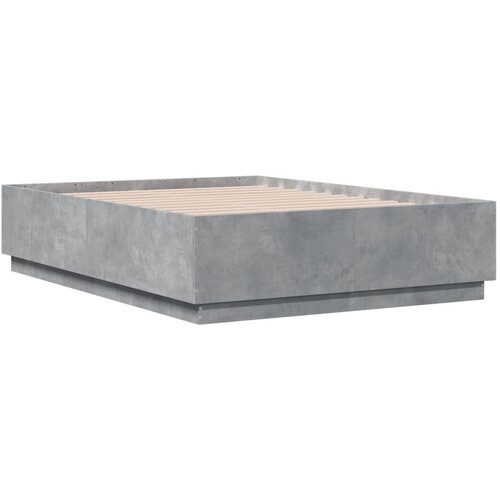 VidaXL Okvir kreveta boja betona 135 x 190 cm od konstruiranog drva Slike