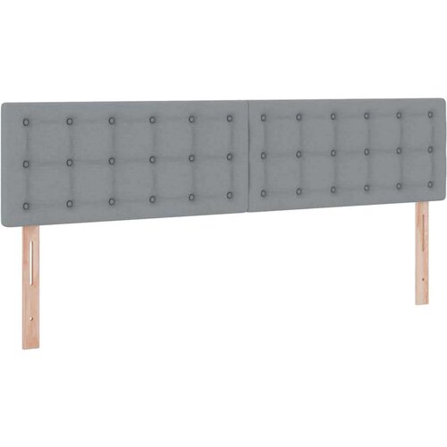  Krevet s od storage Svijetlo siva 180 x 200 cm Lažna koža - Svjetlosiva 180 x 200 cm Gumbi Slike