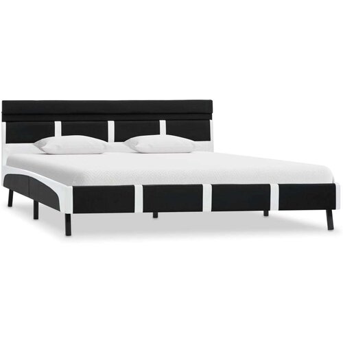  Okvir za krevet od umjetne kože s LED svjetlom crni 120x200 cm Slike