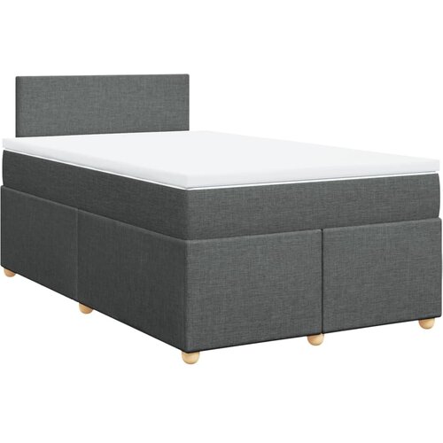  Krevet box spring s madracem tamnosivi 120 x 190 cm tkanina Slike