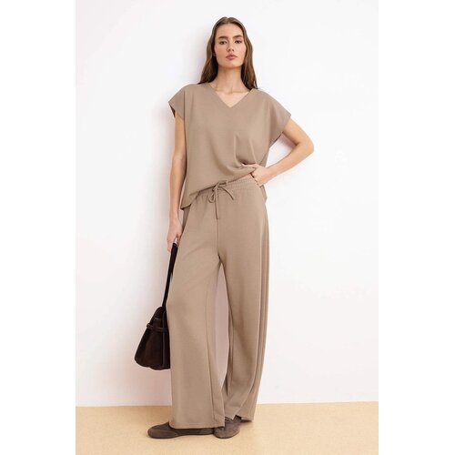 TRENDYOLMILLA ženski set top-haljina Twoss25Au00012, taupe-bež Cene
