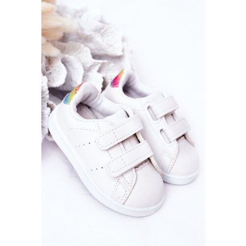 Kesi Children's Velcro Sneakers White-Rainbow Cute Girl Cene