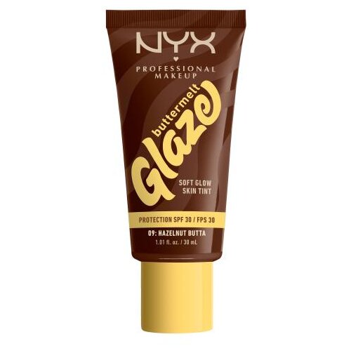 NYX Professional Makeup Buttermelt Glaze Soft Glow Skin Tint SPF30 puder za vse tipe kože 30 ml odtenek 09 Hazelnut Butta Cene