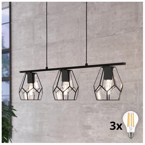 Eglo 43644 - led luster na sajli mardyke 3xE27/40W/230V Cene