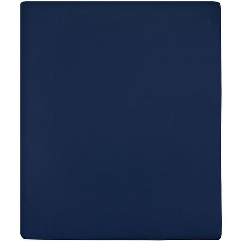VidaXL Plahta s gumicom od žerseja modra 180x200 cm pamučna Slike