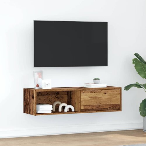 VidaXL TV ormarić staro drvo 100x31x25,5 cm konstruirano drvo Slike
