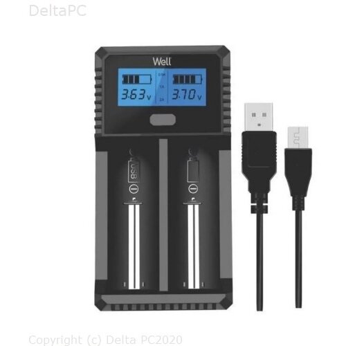 Brzi Punjac Li-Ion Baterija - 3.7 V i 1.2V - LCD Zaslon - Powerbank - WELL Cijene