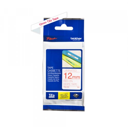  TZE232 Bel/rdeč 12mm, trak za PT, (20442455) Cene