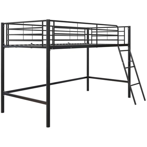 Støraa Črna dvignjena otroška postelja 90x200 cm Jodie – Cene