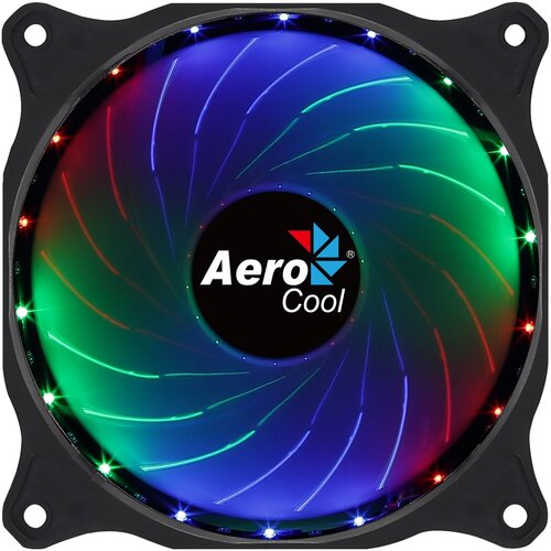 Aerocool COSMO12FRGB PC Fan 12cm LED RGB Molex Connector Silent Black Slike