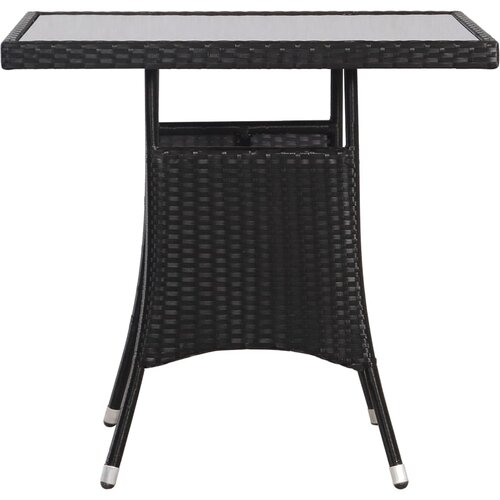  Vrtni stol crni 80 x 80 x 74 cm od poliratana Slike