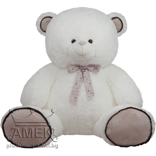 Amek pli&amp;scaron;ana igračka medvjedić s ma&amp;scaron;nom 68 cm - White Slike