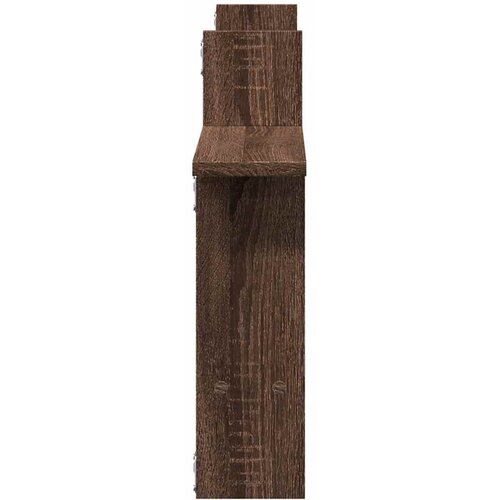  Zidne police 2 kom boja smeđeg hrasta 50x12x50 cm drvene Slike