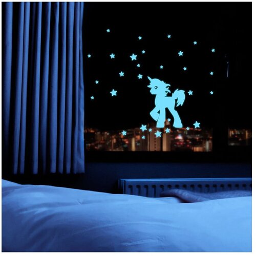Ambiance Svetleča nalepka Fanastick Unicorn With Stars Slike