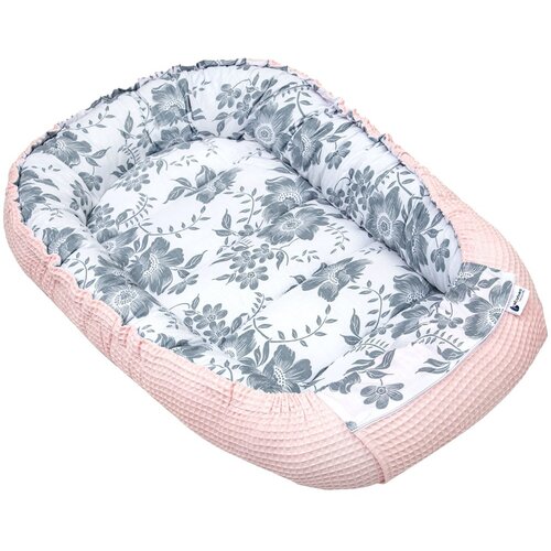 Medi Partners Baby cocoon/nest – Waffle – Berry + light pink Waffle Cene