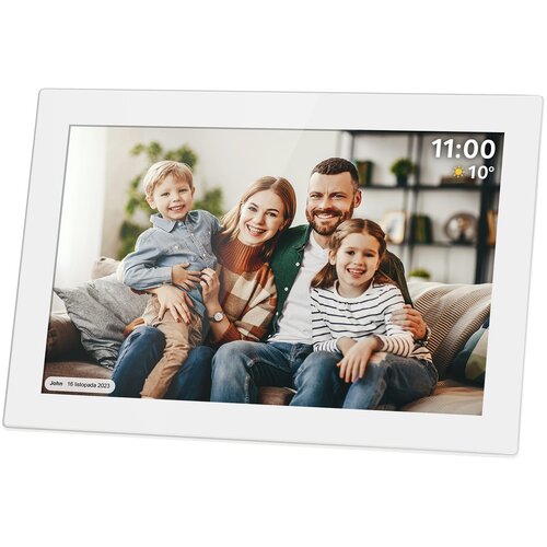 KRÜGER&MATZ Touch digitalni foto okvir FRAMEO Wi-Fi zvočnik 10,1&Prime; bel + APP, (5000019714) Cene