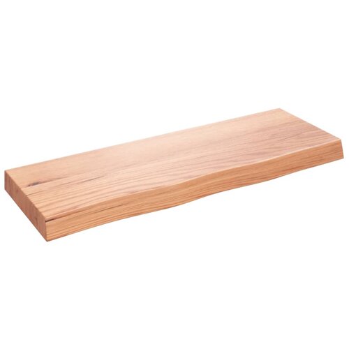 Maison Chic Stenska polica - Viseča Polica svetlo rjava 80x30x(2-6) cm trdna hrastovina, (21784693) Slike