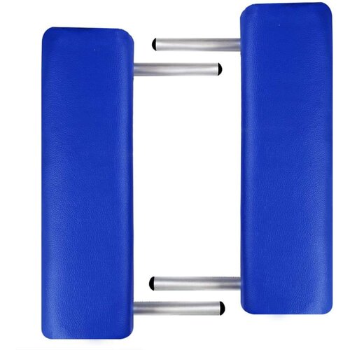 VidaXL Zložljiva masažna miza 2-conska aluminijast okvir modra Slike