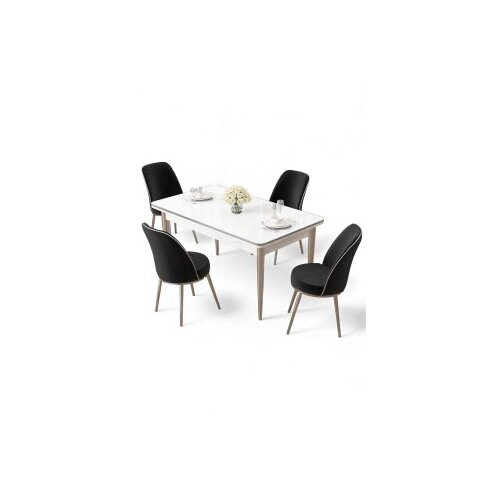 Hanah home trpezarijski set, 5 dijelova, crni Cijene