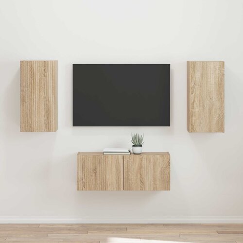  Set TV komoda Zidne 2 pcs Sonoma hrast Konstruirano drvo Cijene