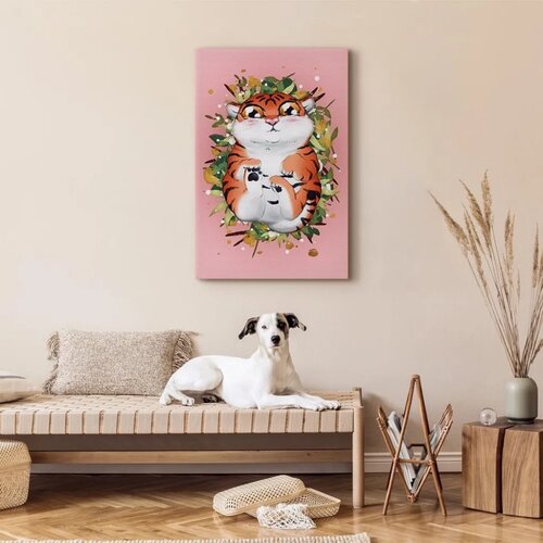  Slika - Tigger on the Grass (1 Part) Vertical 20x30 Na talijanskom platnu Slike