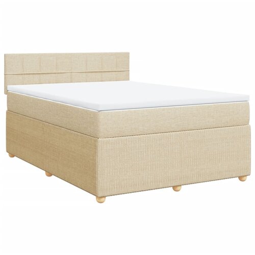 Maison Chic Box spring postelja - Vzmetna postelja z vzmetnico krem 140x200 cm blago SL24272, (21879905) Cene