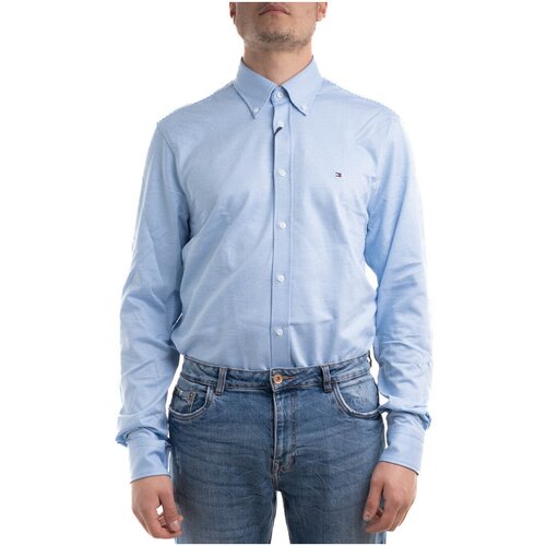 Tommy Hilfiger Srajce z dolgimi rokavi MW0MW26040 Modra Slike