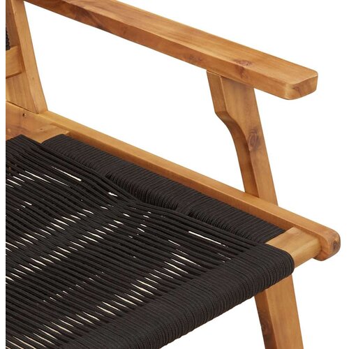  Vrtna klupa Crna 76x122x73 cm Masivno drvo akacija Slike