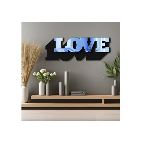 WALLXPERT Zidno ogledalo Ozgl515, 70x25 cm, Plavo Cijene