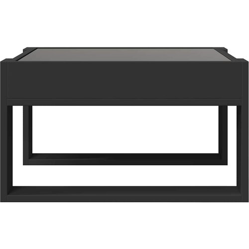  Stolić za kavu s beskonačnim LED svjetlima crni 50x53x30 cm Slike
