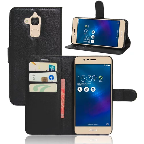 Preklopni ovitek / etui / zaščita Wallet za Asus Zenfone 3 Max ZC520TL - črni