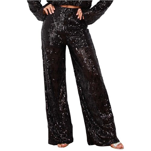 La Modeuse Lahkotne hlače & Harem hlače 76639_P181516 Črna Cene