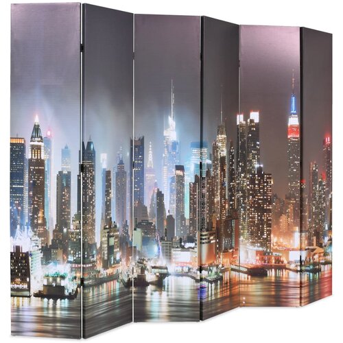 Maison Chic Zložljiv Paravan - Sobne pregrade 228x170 cm New York ponoči, (22111804) Cene