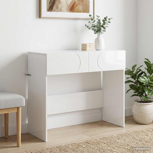  Konzolna stolica Bijela visokog sjaja 96,5 x 38 x 75 cm Cene