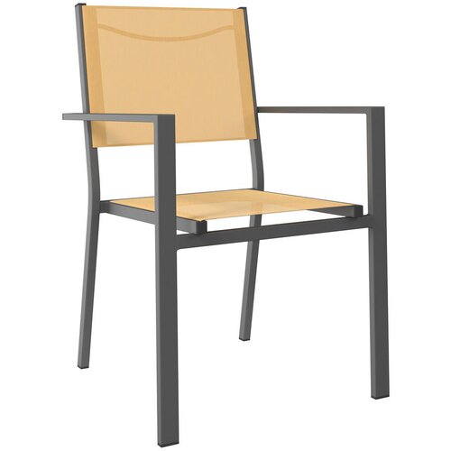 Ambia Garden STOL aluminij antracit, rumena Slike