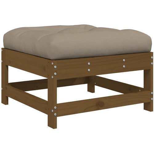  Vrtni taburei s jastucima 2 kom boja meda od masivne borovine Slike