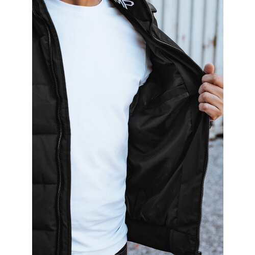 DStreet Men's winter quilted jacket with hood black Cijene