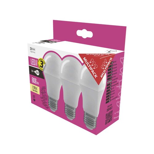 Emos led žarnica classic A60, 9W, E27, topla bela ZQ5140.3 Slike