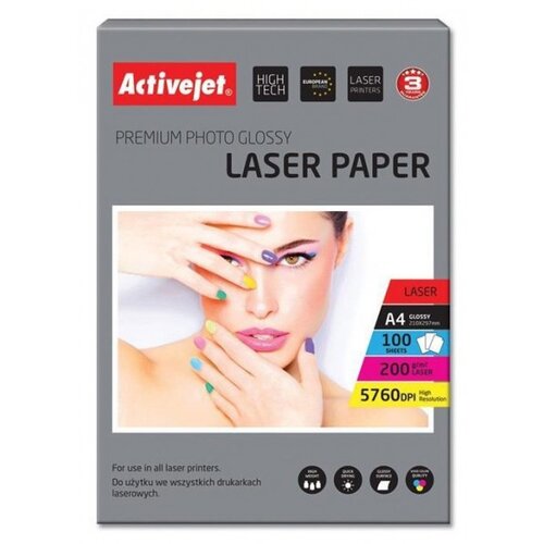  Papir Activejet A4 Laser Glossy 200 g, 100/1 Slike