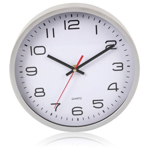 TIMMLUX stenska ura 19,5cm s srebrnim robom Slike
