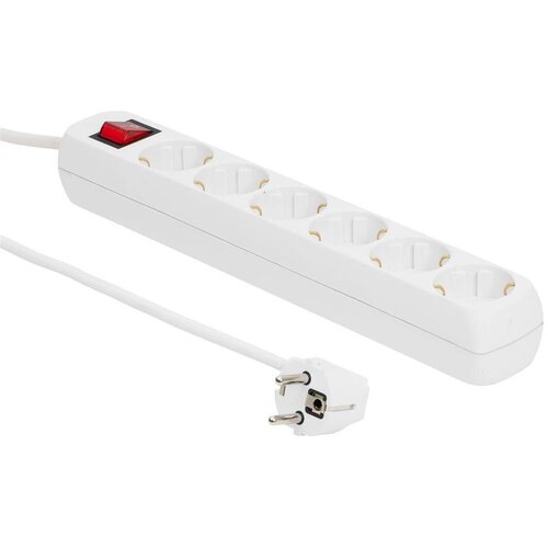 MicroConnect Razdelilnik s stikalom 6 vtičnic, 3m bel, (5000117648) Slike