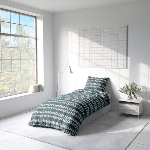 ESSENZA SLEEP 1630897 POSTELJINA GEOMETRIC LINE 140X200 CM ZELENA/BIJELA Cijene