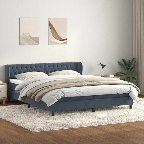 Box Spring krevet s madracima tamno sivi 180x210 cm bar&amp;scaron;un Slike