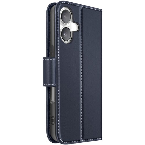 AVIZAR Denarnica etui za iPhone 16 Plus iz premium usnja s funkcijo stojala, Modra noč, (5000189953) Cene