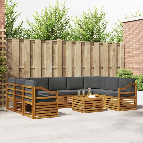  Set vanjskih sofa 10 kom. Prirodna i antracit Cijene